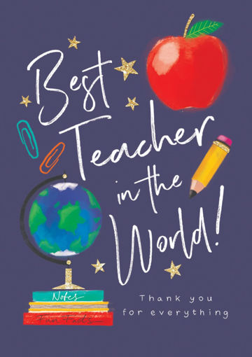 Picture of BEST TEACHER IN THE WORLD CARD